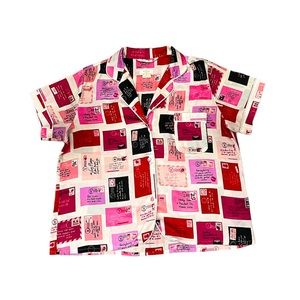 Kate Spade New York Pink Dream a Little Dream Pajama Lounge Shirt Size L